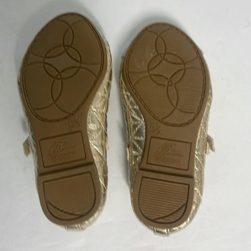 Disney Princess Toddler Gold Mary Jane Shoes Metallic Gold/Silver 5.5